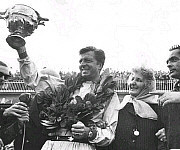 17/07/61 Wolfgang Von Tripps  vittorioso con la Ferrari al GP, d'Inghilterra.